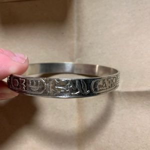 Mexico sterling silver bangle bracelet crustaceans femininity symbol design.